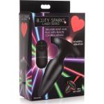 Booty Sparks Laser Heart Medium Anal Plug with Remote Control Black