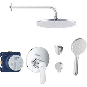 SANITINO - Душ комплект Grohe със смесител и скрито тяло, аксесоари kielle, хром SANI21GKK017 (SANI21GKK017)