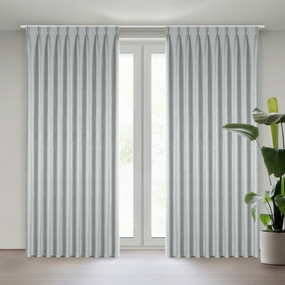 Takoy Stříbrný závěs ze 100% zatemňovací látky typu blackout 125x270 cm (rozměr uvedený hotový) systém flex - NELISA-HF-478795 | 125 x 270 cm