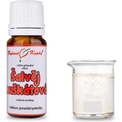 Bylinné kapky Silice Šalvěj bílá 100 % přírodní silice esenciální éterický olej 10 ml