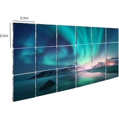 Fotověci Velkoplošný Reklamní LED Displej Digitální Nástěnný Banner Obrazovka P1.953 Pixel Možnost Customizace Varianta: 100 x 100cm – Zboží Dáma