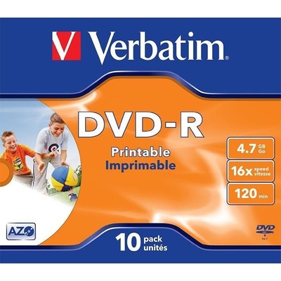 Verbatim DVD-R 4,7GB 16x, jewel, 1ks (43518)