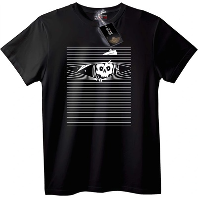NOONEBRAND Тениска Skull Линеен Арт - XS, White