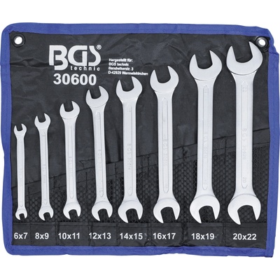 BGS technic Sada oboustranných plochých klíčů 6 - 22 mm 8dílná BGS 30600