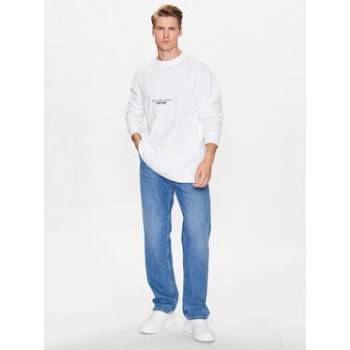Calvin Klein Jeans Mikina J30J323098 Bílá Regular Fit