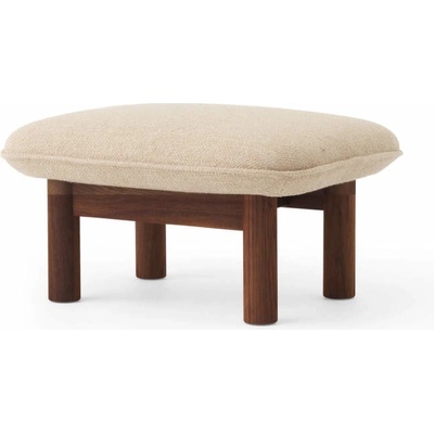 Audo Copenhagen Ottoman Brasilia, Bouclé 02/walnut