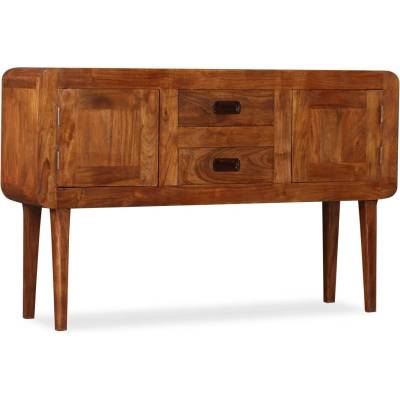 vidaXL Бюфет масивно дърво с меден финиш 120x30x75 см (244682)