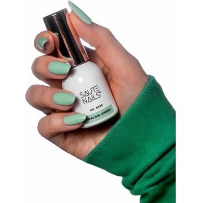 Saute Nails Gél lak S338 Healing Green pastelová mätová zelená 8 ml