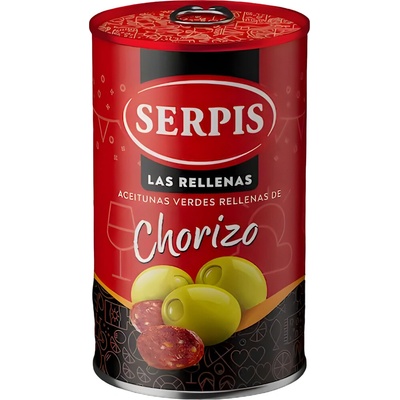 Serpis Olivy plněné pikantním chorizem 300 g – Zbozi.Blesk.cz