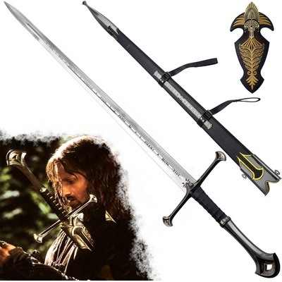CHZ Ocelový Anduril THE SWORD OF ARAGORN Pán Prstenů – Zboží Mobilmania