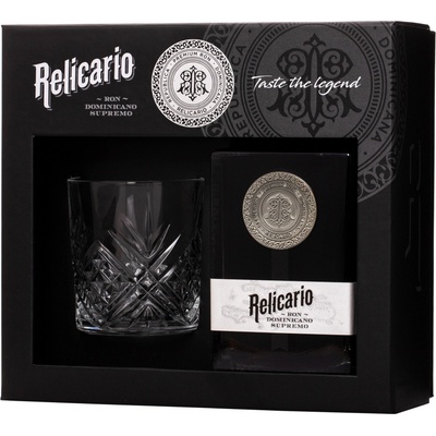 Relicario Ron Dominicano Supremo 40% 0,7 l (dárkové balení 1 sklenice)