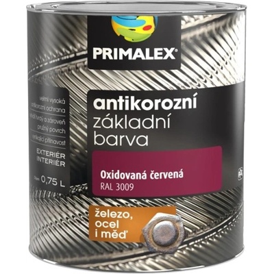Primalex Základná antikorózna na kov červená, 0,75 L