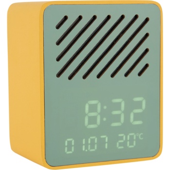 Karlsson Будилник с Bluetooth високоговорител Funky Vibes, жълто-зелен (KA6060BY)