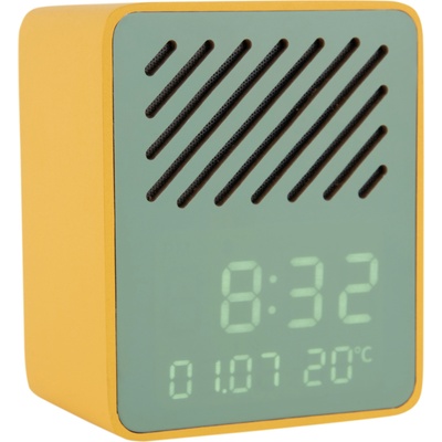 Karlsson Будилник с Bluetooth високоговорител Funky Vibes, жълто-зелен (KA6060BY)