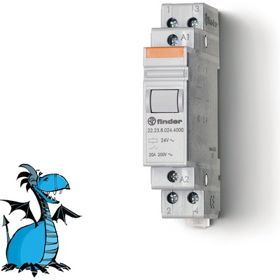 FINDER Instalační relé 22.23.8.024.4000, 1Z+1R/20A, 24V AC 222380244000