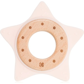 Image 1 of Kikkaboo Silicone and Wood Teether Star гризалка Pink