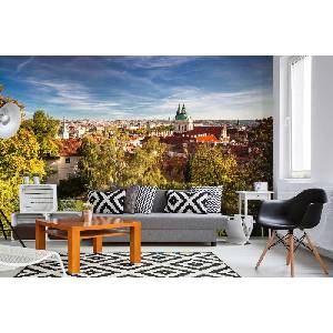 DIMEX ART Самозалепваща се флизелинова фототапета есенна прага 375 x 250 см