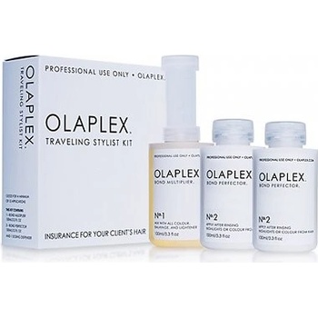 Olaplex Bond Multiplier 1 olej a sérum na vlasy Bond Multiplier 1 100 ml + Bond Perfector 2 2 x 100 ml Dosing Dispenser dárková sada