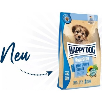 Happy Dog Natur Croq Mini Puppy - храна за подрастващи кучета от мини породи, с пиле и ориз - 4 кг, Германия - 61218