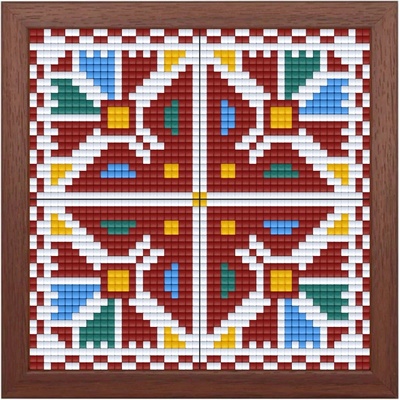Bright Toys Мозайка с пиксели - Българска шевица, 48x48 пиксела, с рамка - Видински мотив (BE48006-F)