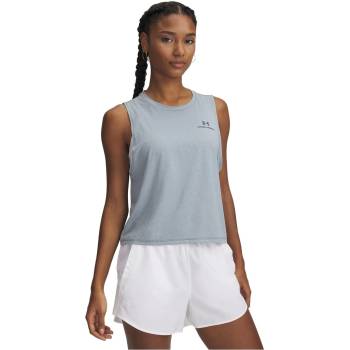 Under Armour Women's Vanish Energy Cropped Performance Gym Vest - Gray