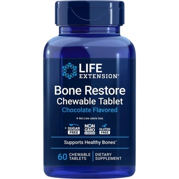 Image 1 of Life Extension Bone Restore Chewable Tablet [60 Дъвчащи таблетки] Шоколад