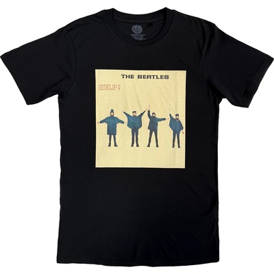 The Beatles Help! Album Cover Black M Риза (<![CDATA[BEATTEE549MB02]]>)