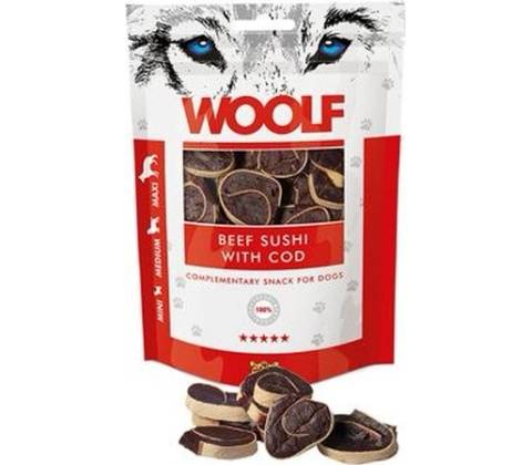 Woolf beef sushi with cod 100 g