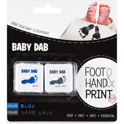 BabyDab Farba Na Detské Odtlačky 2 Ks Modrá