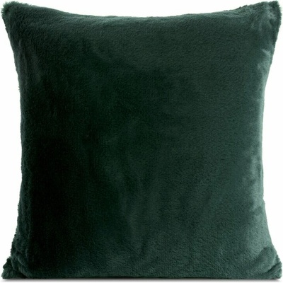 Takoy Povlak na polštář 60x60 cm tmavě zelený z měkké kožešinové látky NINA-HF-476427 | 60 x 60 cm