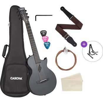 Cascha Carbon Fibre Acoustic Guitar Basic SET Black Matte Фолк китара