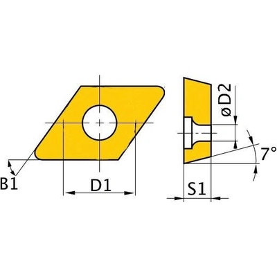Břitové destičky D/55°, 5 ks