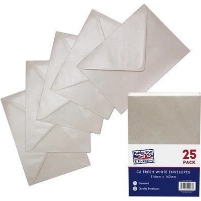 Pukka Pad Obálky White, bílá, C6, pogumovaný povrch, PUKKA PAD 9067-ENV ,balení 25 ks 487210