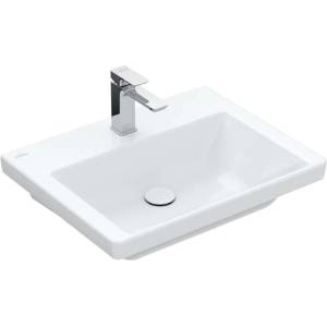 Villeroy & Boch Subway 3.0 - Умивалник 60x47 см, без преливник, отвор за смесител, CeramicPlus, алпийско бяло 4A7061R1 (4A7061R1)
