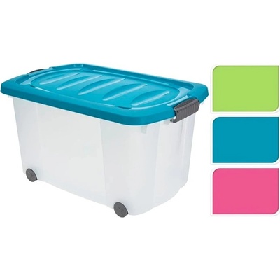 EU úložný box s kolieskami 60 x 40 x 32 cm 76L mix farieb