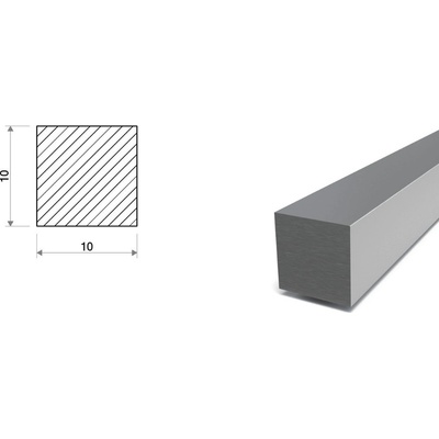 Štvorcová tyč 10x10 mm