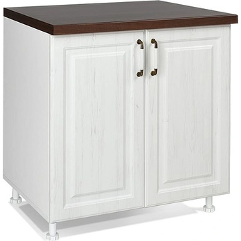 Matis Кухненски шкаф долен с две врати rustic d80 бял