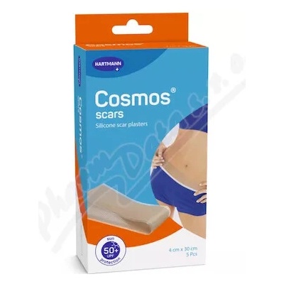 Cosmos scars silikónová náplasť na jazvy 4 x 30 cm + 1 ks 4052199711263