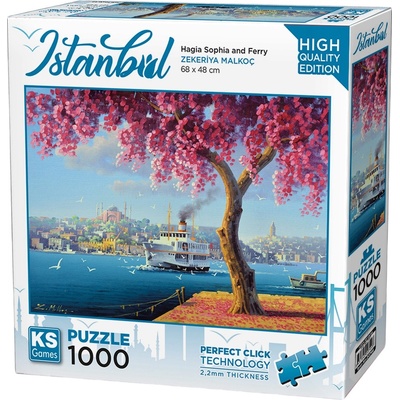 KS Games Пъзел KS Games от 1000 части - Света София и ферибот (20744)