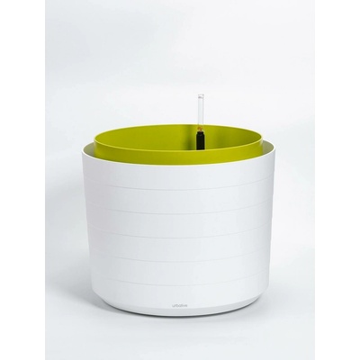 Plastia Květináč 55 x 55 x 46 cm plast bílý zelený