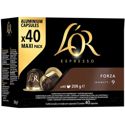 L'Or Espresso Forza Intenzita 9 hliníkových kapsulí kompatibilných s kávovary Nespresso 40 ks