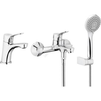 Armatura 5241-003-00 - К-кт за баня със смесител + смесител за мивка MORRIS лъскав хром (KF0015)
