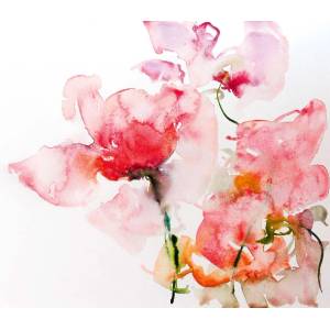 DIMEX ART Флизелинов фототапет картина - акварелни цветя 375 x 250 см