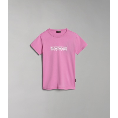 Napapijri Детска тениска k s-box ss 1 pink cyclam - 8 (np0a4g4pp91)
