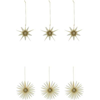 House Doctor Papierové ozdoby Stari Champagne – set 6 ks