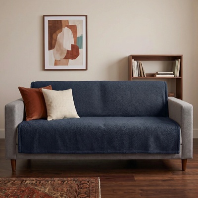 MyBestHome GOLD Přehoz na sedačku a pohovku KARIN modrý 170x210 cm