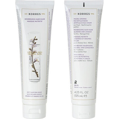 Korres Almond & Linseed vyživujúca maska pre suché a poškodené vlasy 125 ml