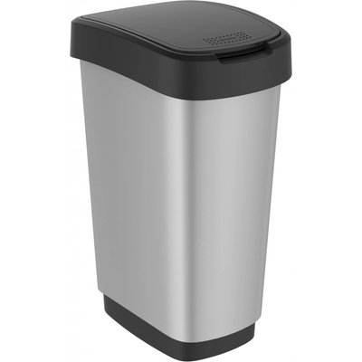 Rotho Odpadkový koš plastový 25 l stříbrný