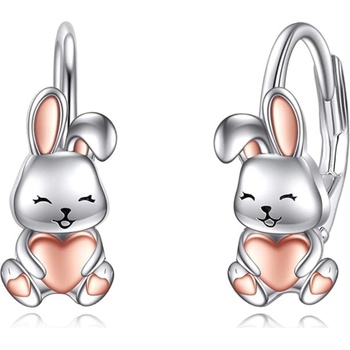 Olivie strieborné náušnice KRÁLIK 9225
