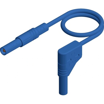 4 mm safety test lead, plugs straight/angled, 1 mm², 100 cm